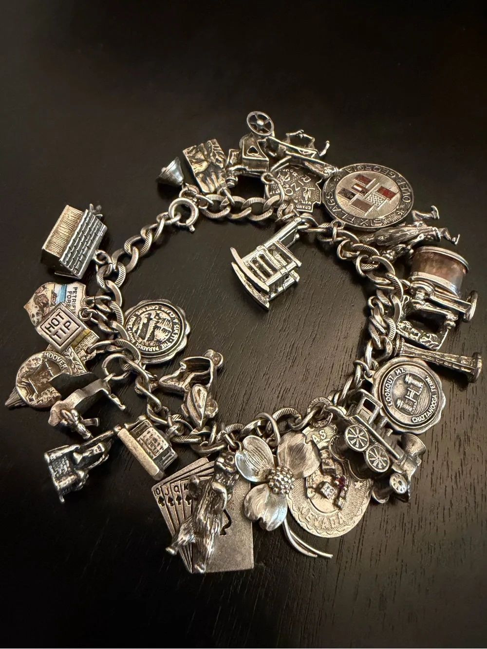 Sterling Silver Charm Bracelet in Silver - Classic Women Accessories